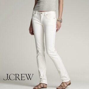 NWOT J.Crew Slim Straight Mid-Rise womens white denim jean size 29S 29